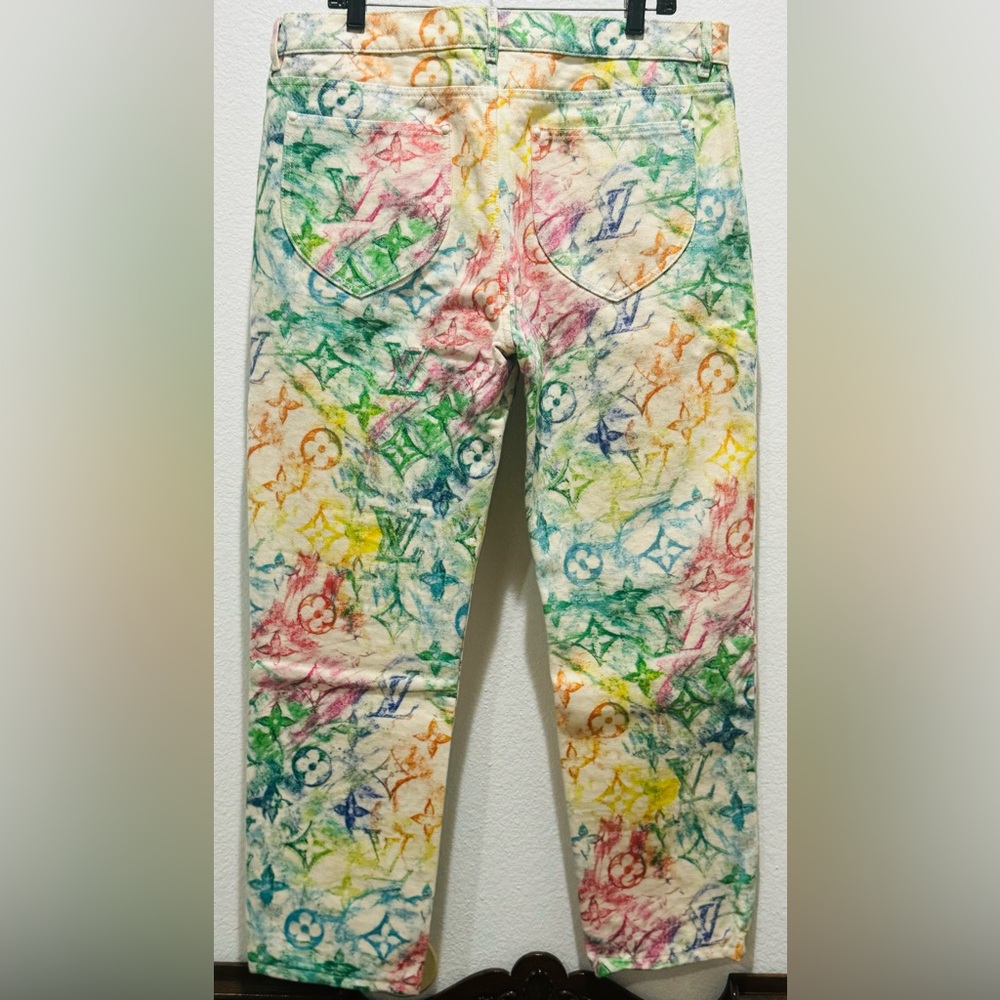 NWTS Louis Vuitton *RARE* Pastel Monogram Jeans - Picture 8 of 15